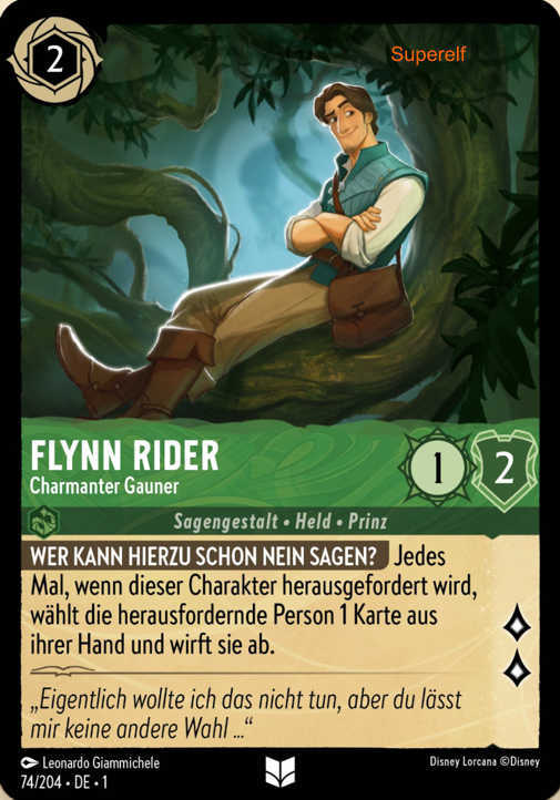 Lorcana Kapitel 1-074 UC Flynn Rider Smaragd