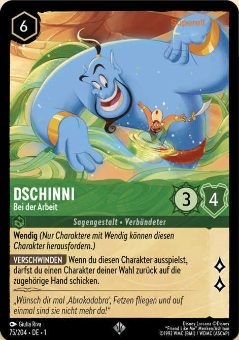 Lorcana Kapitel 1-075 SR Dschinni Smaragd