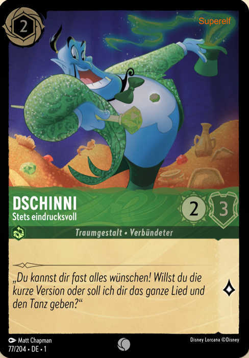 Lorcana Kapitel 1-077 C Dschinni Smaragd
