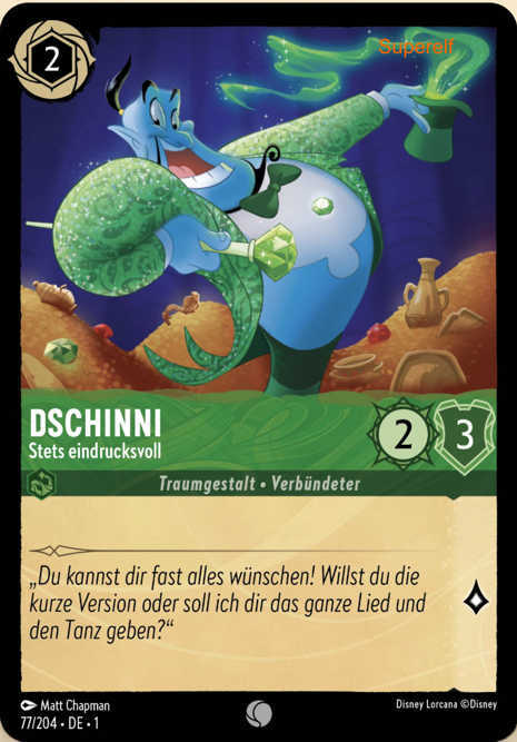 Lorcana Kapitel 1-077 C Dschinni Smaragd