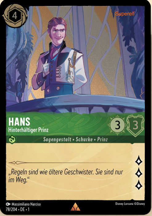 Lorcana Kapitel 1-078 R Hans Smaragd
