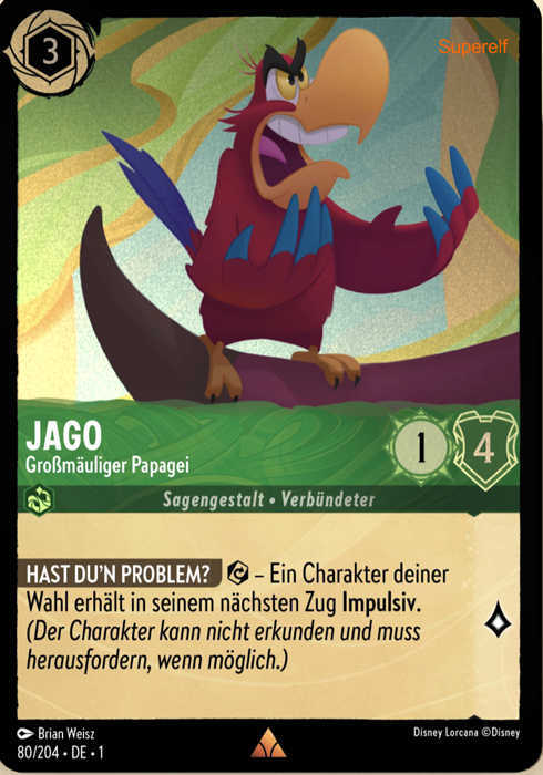 Lorcana Kapitel 1-080 R Jago Smaragd