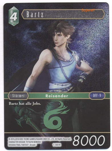 Final Fantasy Opus 1-081 R Bartz Wind