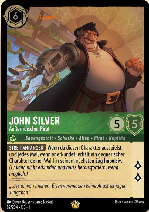 Lorcana Kapitel 1-082 L John Silver Smaragd