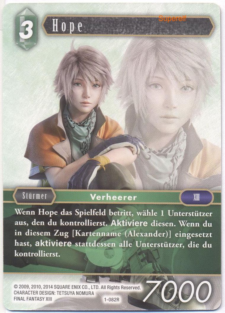 Final Fantasy Opus 1-082 R Hope Wind