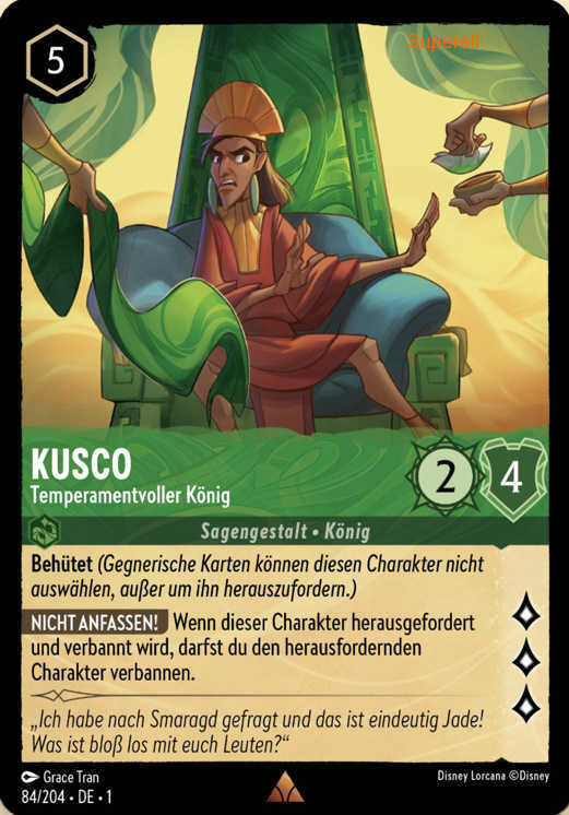 Lorcana Kapitel 1-084 R Kusco Smaragd