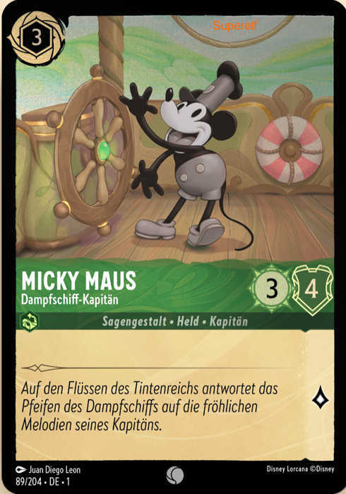 Lorcana Kapitel 1-089 C Micky Maus Smaragd