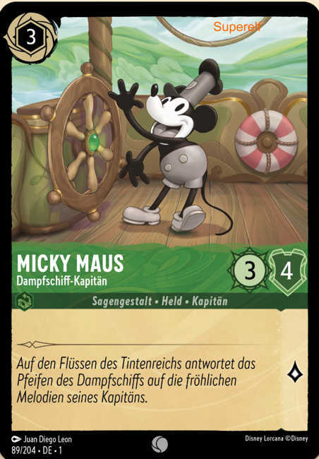 Lorcana Kapitel 1-089 C Micky Maus Smaragd