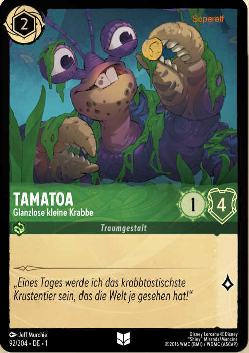 Lorcana Kapitel 1-092 UC Tamatoa Smaragd