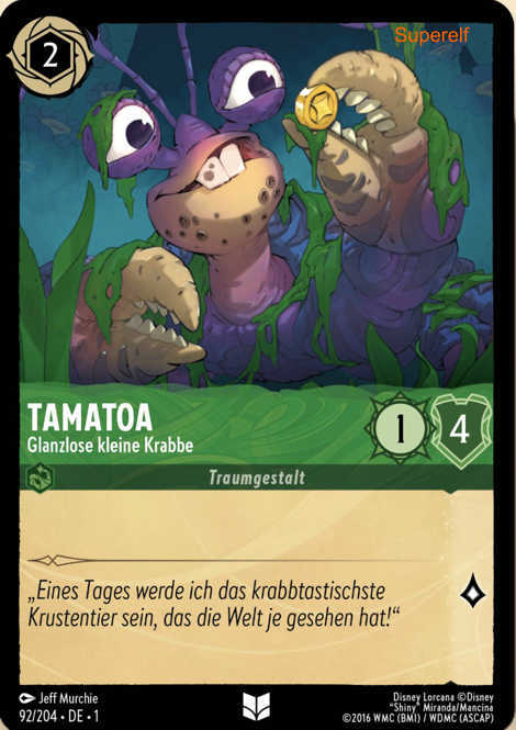 Lorcana Kapitel 1-092 UC Tamatoa Smaragd