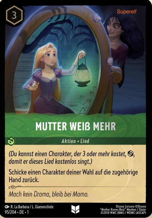 Lorcana Kapitel 1-095 UC Mutter weiß mehr Smaragd