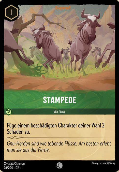 Lorcana Kapitel 1-096 C Stampede Smaragd