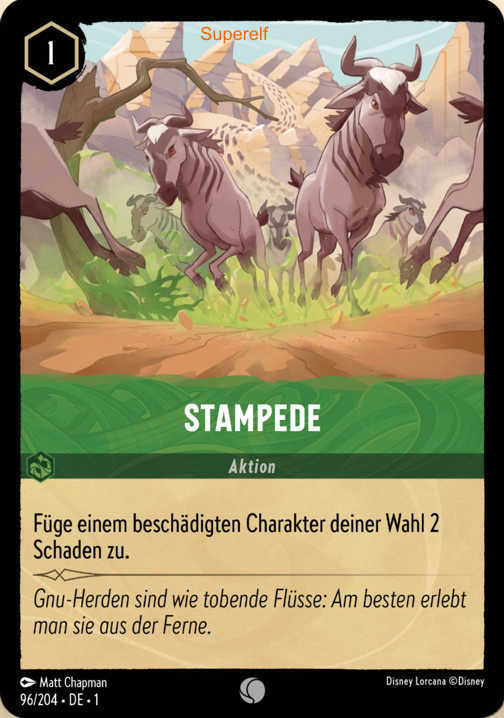 Lorcana Kapitel 1-096 C Stampede Smaragd