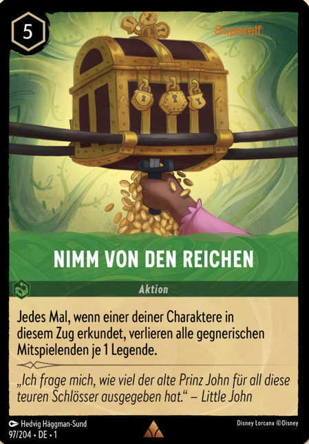 Lorcana Kapitel 1-097 R Nimm von den Reichen Smaragd