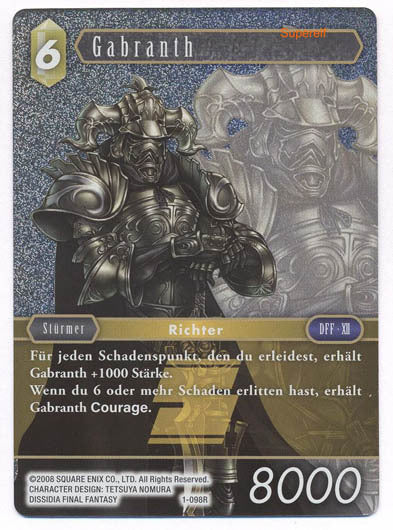 Final Fantasy Opus 1-098 R Gabranth Erde