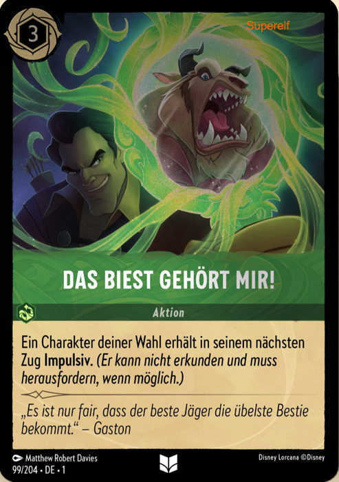 Lorcana Kapitel 1-099 UC Das Biest gehört mir! Smaragd