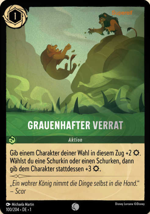 Lorcana Kapitel 1-100 C Grauenhafter Verrat Smaragd