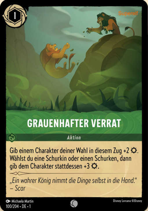 Lorcana Kapitel 1-100 C Grauenhafter Verrat Smaragd