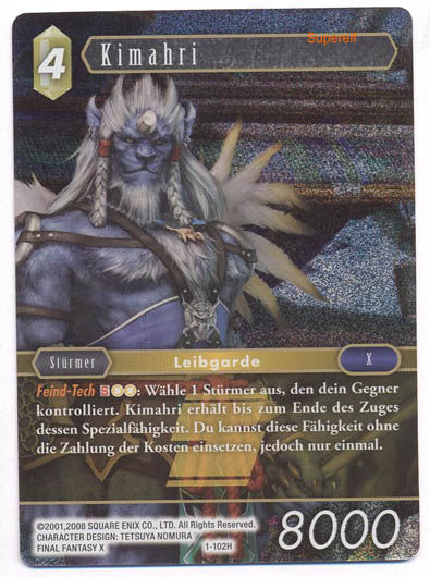 Final Fantasy Opus 1-102 H Kimahri Erde