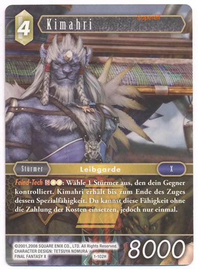 Final Fantasy Opus 1-102 H Kimahri Erde