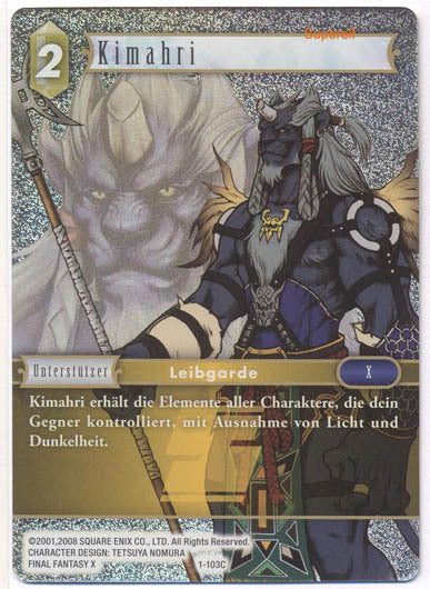 Final Fantasy Opus 1-103 C Kimahri Erde