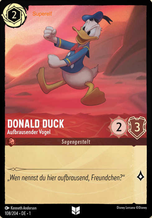 Lorcana Kapitel 1-108 UC Donald Duck Rubin