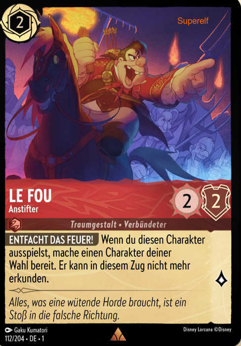 Lorcana Kapitel 1-112 R Le Fou Rubin