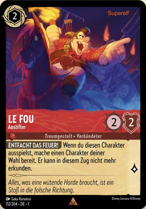 Lorcana Kapitel 1-112 R Le Fou Rubin