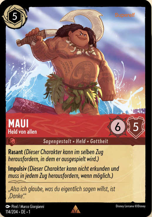 Lorcana Kapitel 1-114 R Maui Rubin