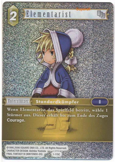 Final Fantasy Opus 1-115 C Elementarist Erde