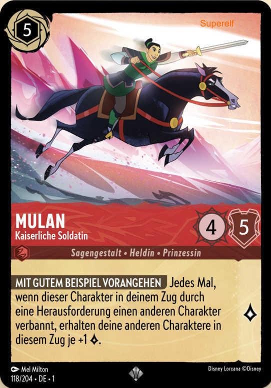 Lorcana Kapitel 1-118 SR Mulan Rubin