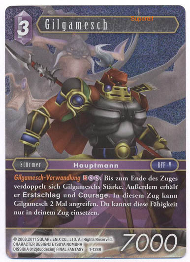 Final Fantasy Opus 1-128 R Gilgamesh Blitz