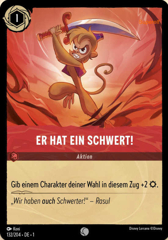 Lorcana Kapitel 1-132 C Er hat ein Schwert! Rubin