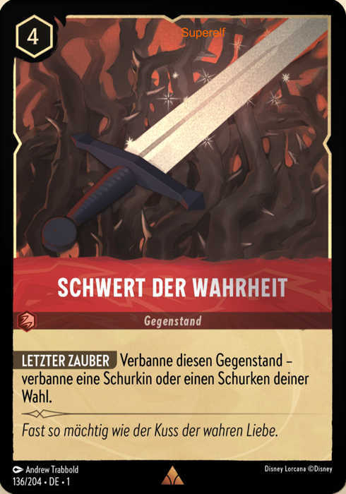 Lorcana Kapitel 1-136 R Schwert der Wahrheit Rubin