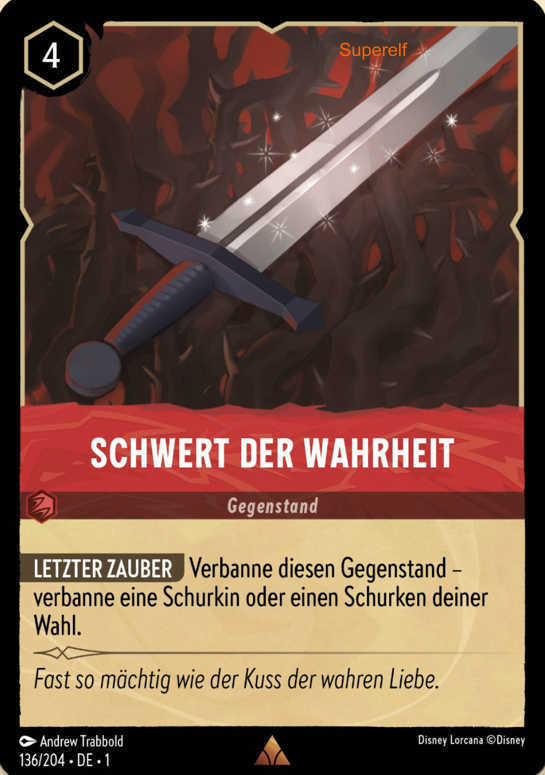 Lorcana Kapitel 1-136 R Schwert der Wahrheit Rubin