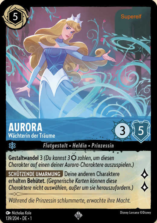 Lorcana Kapitel 1-139 SR Aurora Saphir