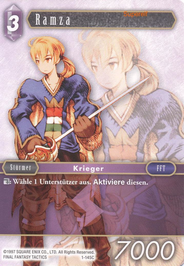 Final Fantasy Opus Promokarte 1-145C Ramza  Variante Links