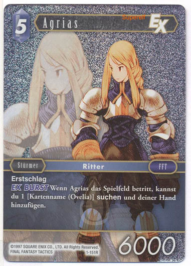 Final Fantasy Opus 1-151 R Agrias Wasser