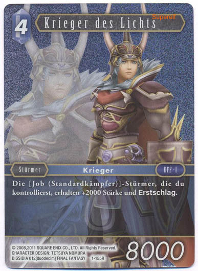 Final Fantasy Opus 1-155 R Krieger des Lichts Wasser