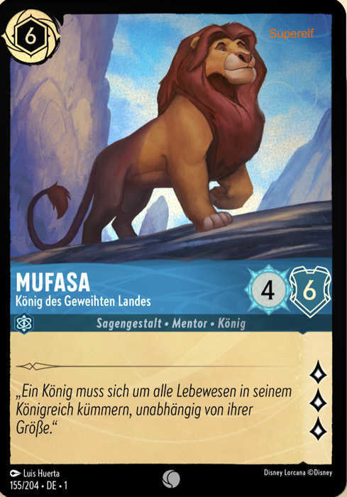 Lorcana Kapitel 1-155 C Mufasa Saphir