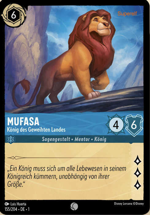 Lorcana Kapitel 1-155 C Mufasa Saphir