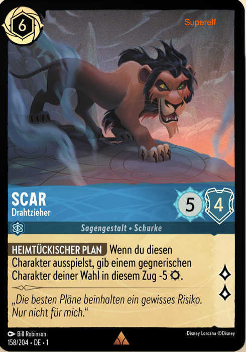 Lorcana Kapitel 1-158 R Scar Saphir