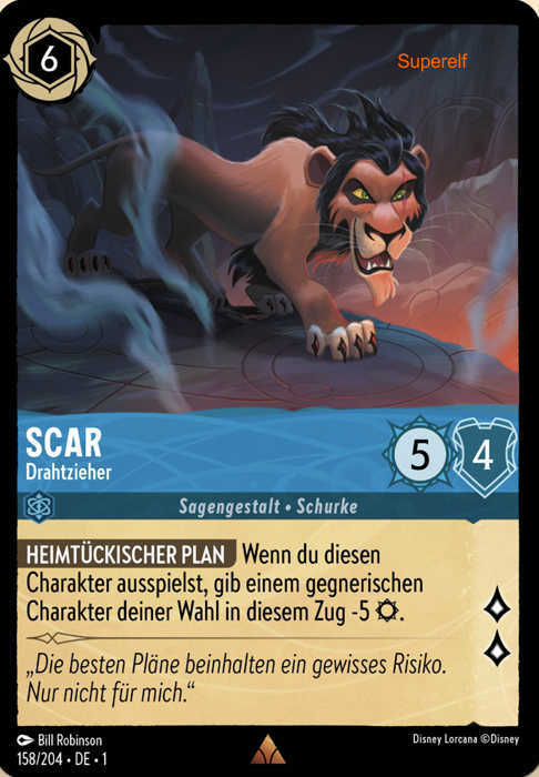 Lorcana Kapitel 1-158 R Scar Saphir