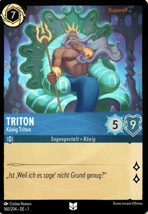 Lorcana Kapitel 1-160 UC Triton Saphir