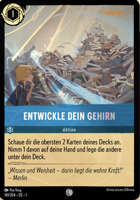 Lorcana Kapitel 1-161 C Entwickle dein Gehirn Saphir