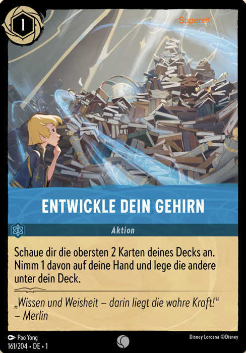 Lorcana Kapitel 1-161 C Entwickle dein Gehirn Saphir