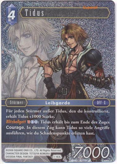 Final Fantasy Opus 1-163 L Tidus Wasser