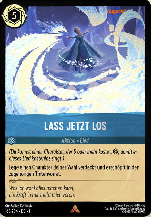 Lorcana Kapitel 1-163 R Lass jetzt los Saphir