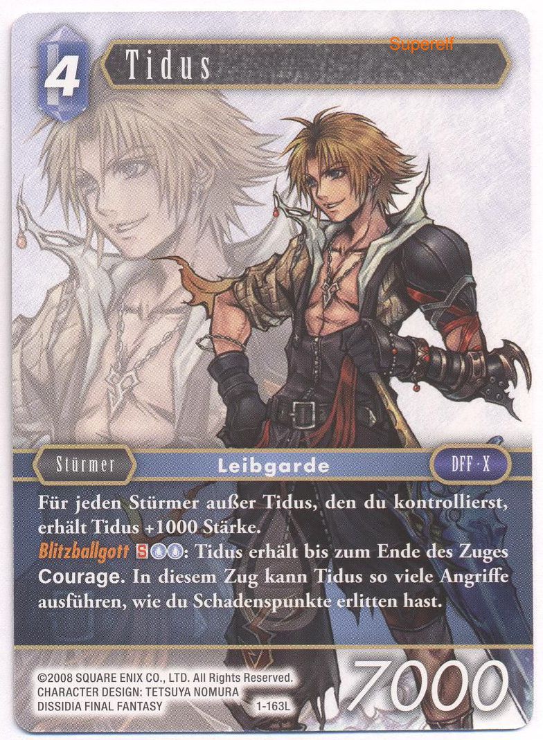 Final Fantasy Opus 1-163 L Tidus Wasser