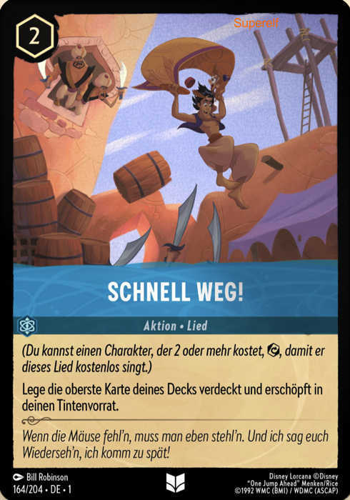 Lorcana Kapitel 1-164 UC Schnell weg! Saphir